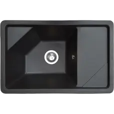 Гранітна кухонна мийка Valetti Europe модель №64 чорна 72*46