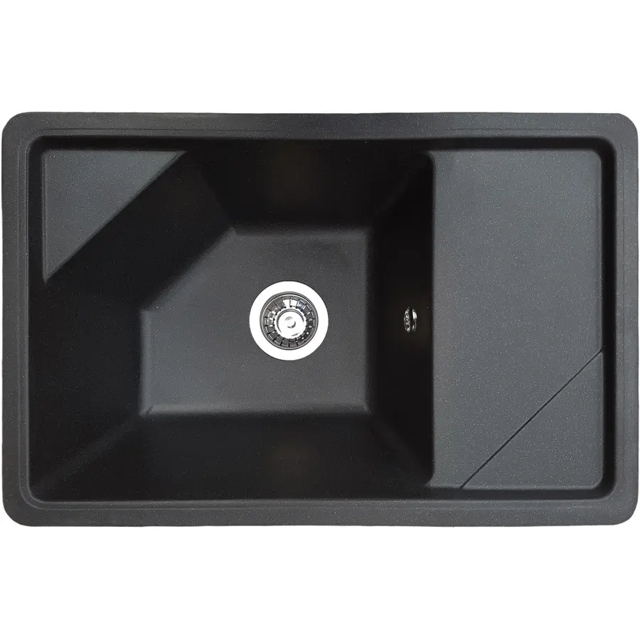 Гранитная кухонная мойка Valetti Europe модель №64 черная 72 * 46