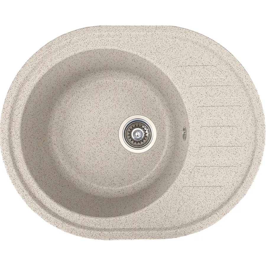 Гранитная кухонная мойка Valetti EcoLine модель №23 серая 62 * 50