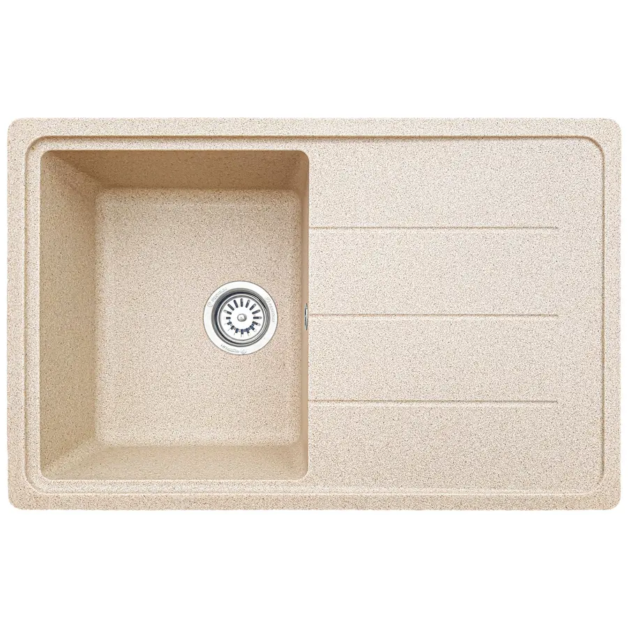 Гранитная мойка для кухни Valetti EcoLine модель №24 бежевая 78 * 50