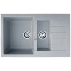 Кухонна гранітна мийка з додатковою чашею Valetti EcoLine модель №29 бежева