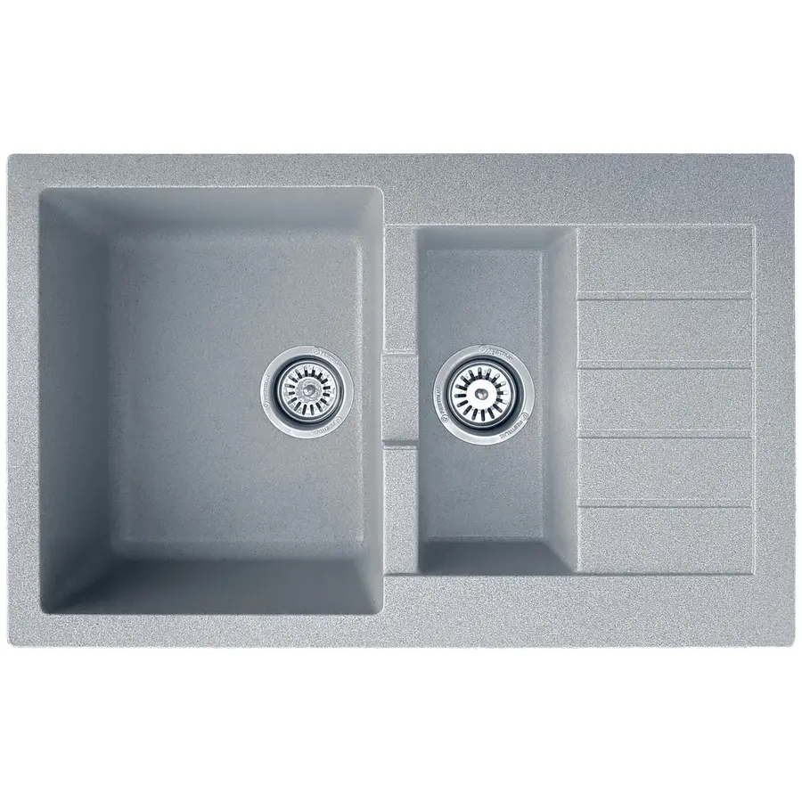 Кухонная гранитная мойка с дополнительной чашей Valetti EcoLine модель №29 бежевая