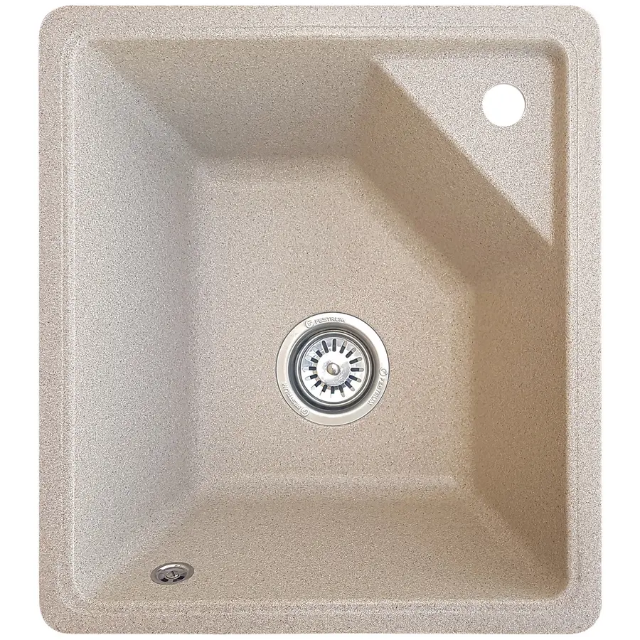 Гранитная кухонная раковина Valetti EcoLine модель №76 бежевая 52 * 46