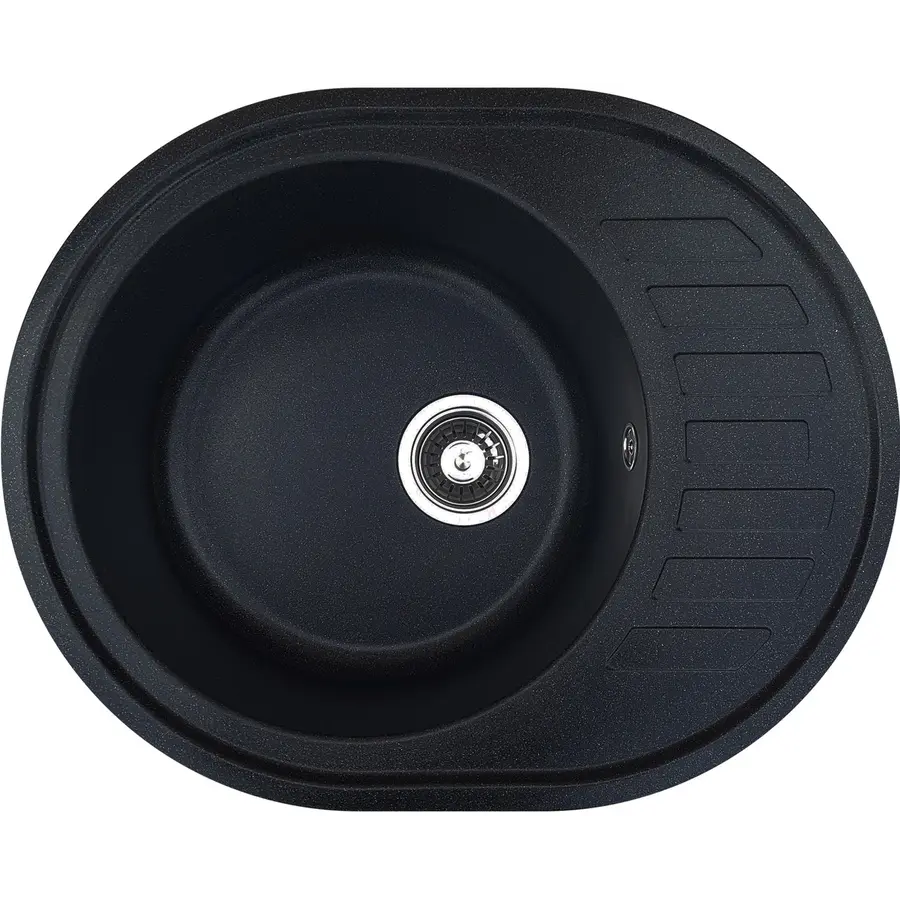 Гранитная кухонная раковина Valetti Europe модель №23 черная 62 * 50