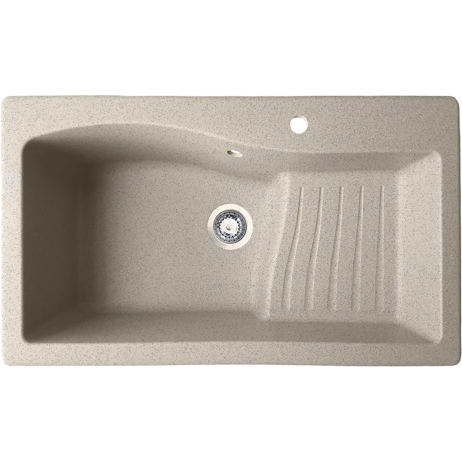 Кухонная мойка из гранита Valetti Premium модель №22 бежевая 86 * 50