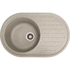 Гранітна кухонна мийка пісочного кольору Valetti Premium модель №27 терра 77*50