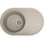 Гранітна кухонна мийка пісочного кольору Valetti Premium модель №27 терра 77*50