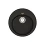 Кухонна гранітна мийка VANKOR Sity SMR 01.50 Black + сифон