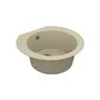 Кухонна гранітна мийка VANKOR Kres KMR 01.52 beige + сифон
