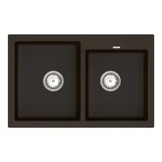 Кухонна гранітна мийка VANKOR Orman OMP 05.80 Chocolate + сифон