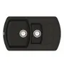 Кухонна гранітна мийка VANKOR Norton NMP 04.86 Black + сифон