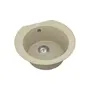 Кухонна гранітна мийка VANKOR Kres KMR 01.52 beige + сифон