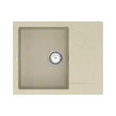 Кухонна гранітна мийка VANKOR Orman OMP 02.61 Beige + сифон