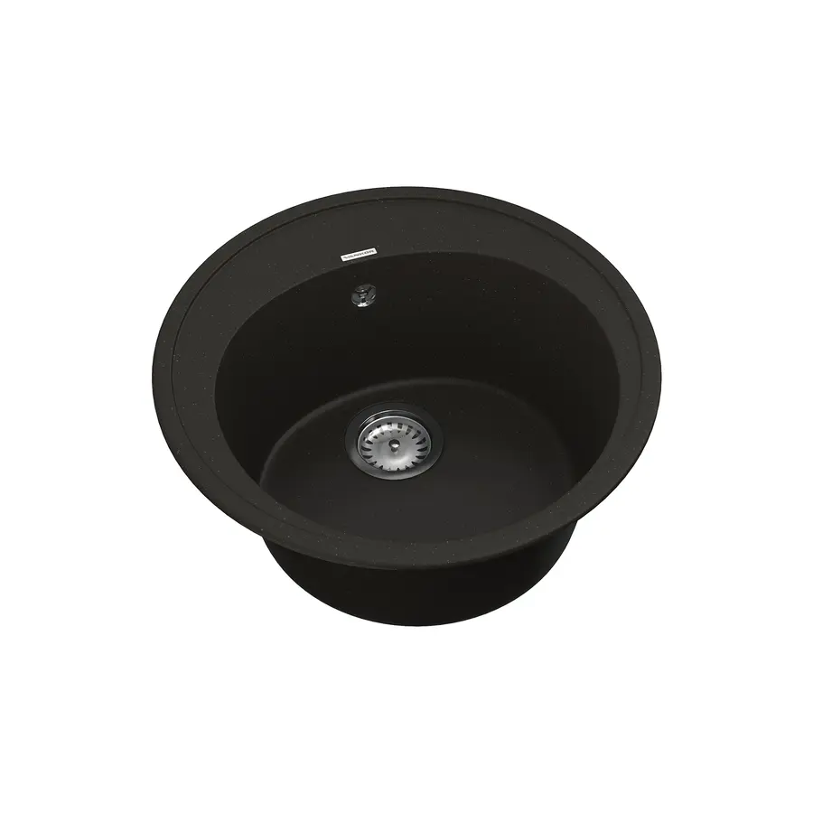 Кухонна гранітна мийка VANKOR Sity SMR 01.50 Black + сифон