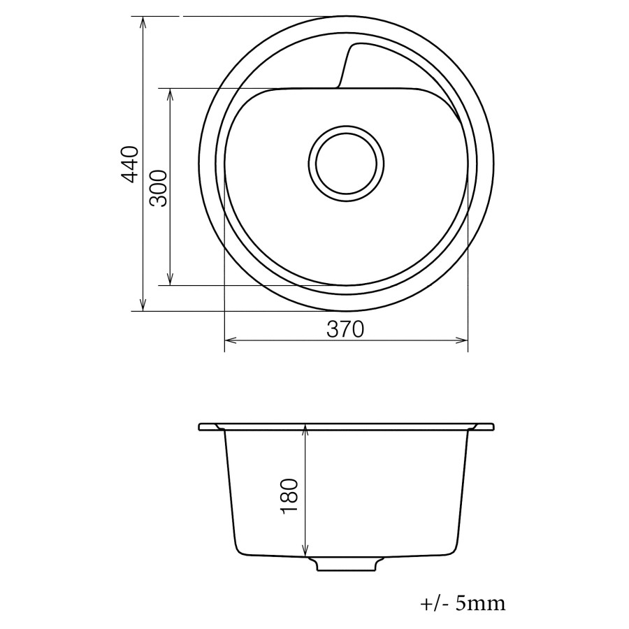 Кухонная гранитная мойка VANKOR Polo PMR 01.44 Beige + сифон