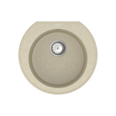 Кухонна гранітна мийка VANKOR Kres KMR 01.52 beige + сифон