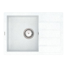 Кухонна гранітна мийка VANKOR Easy EMP 02.62 White stone + сифон
