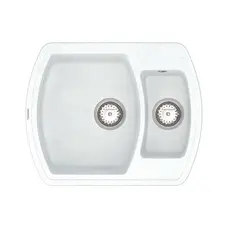 Кухонна гранітна мийка VANKOR Norton NMP 03.63 White stone + сифон