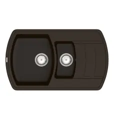 Кухонна гранітна мийка VANKOR Norton NMP 04.86 Chocolate + сифон
