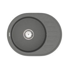 Кухонна гранітна мийка VANKOR Lira LMO 02.57 Gray + сифон