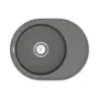 Кухонна гранітна мийка VANKOR Lira LMO 02.57 Gray + сифон