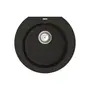 Кухонна гранітна мийка VANKOR Kres KMR 01.52 black + сифон