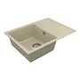 Кухонна гранітна мийка VANKOR Easy EMP 02.62 Beige + сифон