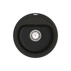 Кухонная гранитная мойка VANKOR Lira LMR 01.44 Black + сифон