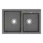 Кухонна гранітна мийка VANKOR Orman OMP 05.80 Gray + сифон