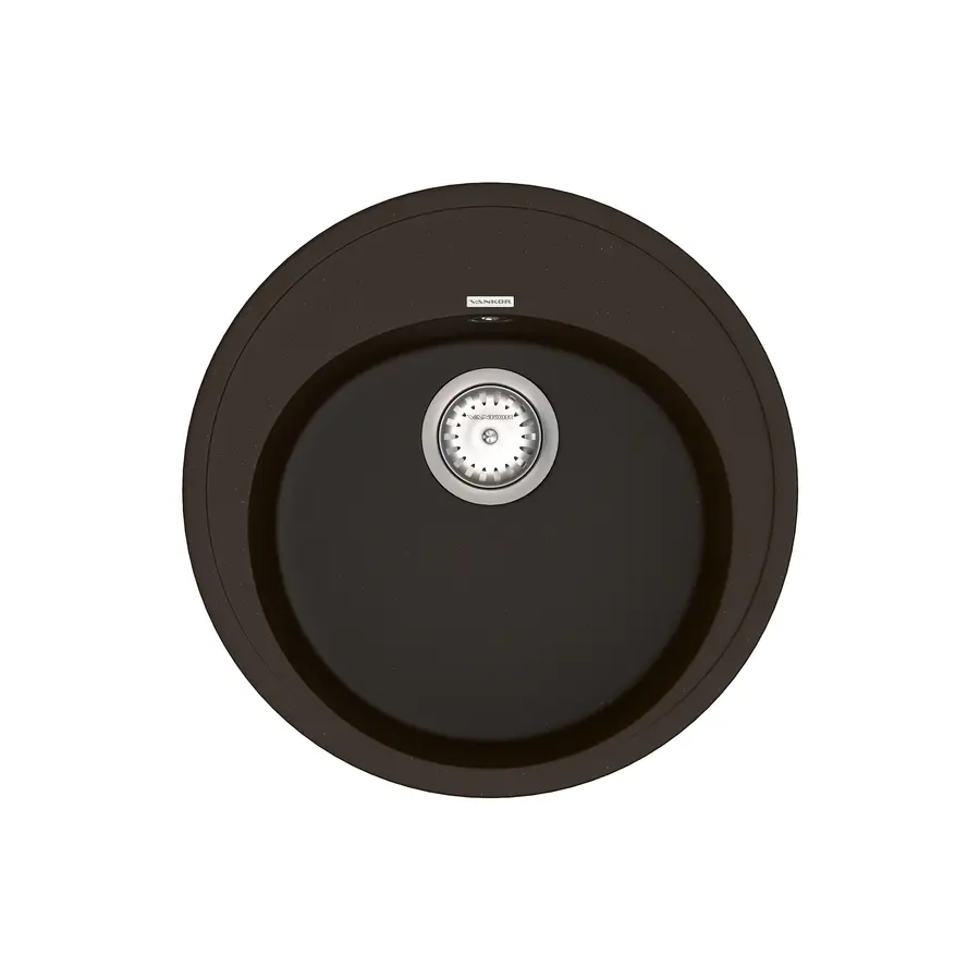 Кухонна гранітна мийка VANKOR Sity SMR 01.50 Chocolate + сифон