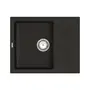 Кухонна гранітна мийка VANKOR Orman OMP 02.61 Black + сифон