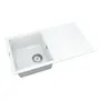 Кухонна гранітна мийка VANKOR Easy EMP 02.76 White stone + сифон