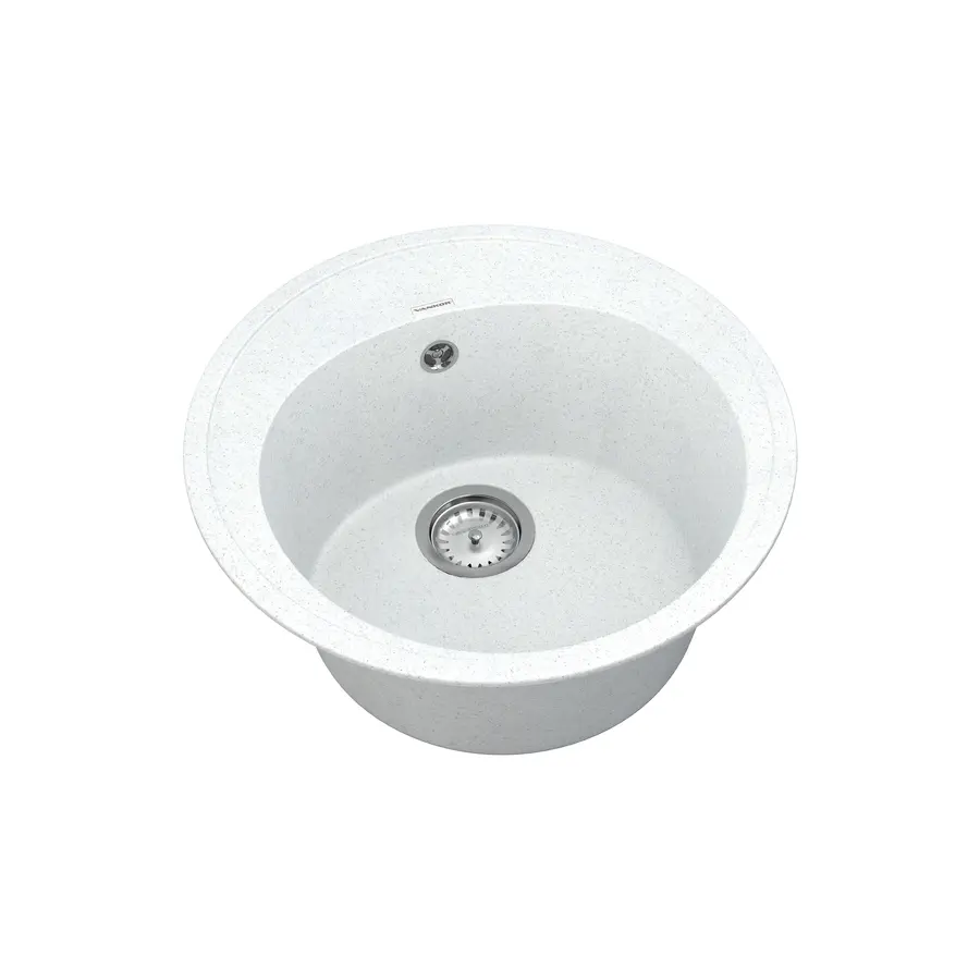 Кухонна гранітна мийка VANKOR Sity SMR 01.50 White stone + сифон