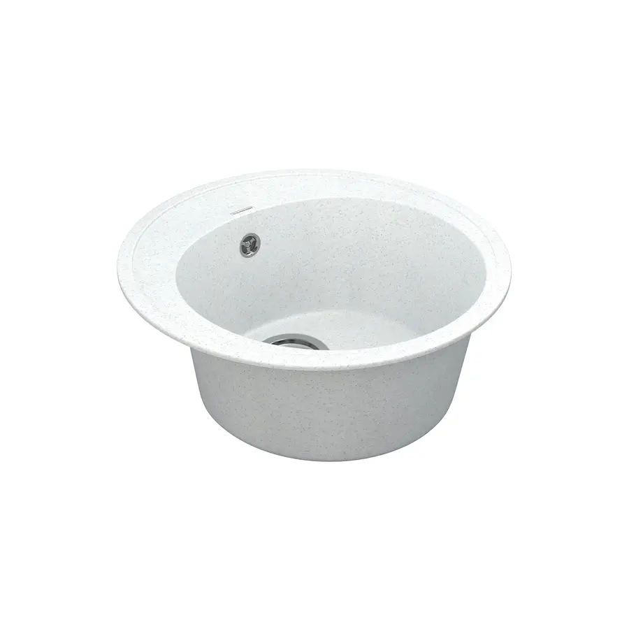 Кухонна гранітна мийка VANKOR Sity SMR 01.50 White stone + сифон
