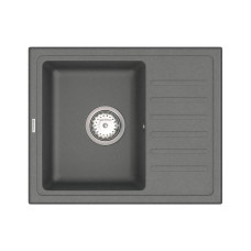 Кухонна гранітна мийка VANKOR Lira LMP 02.55 Gray + сифон
