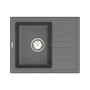 Кухонна гранітна мийка VANKOR Lira LMP 02.55 Gray + сифон