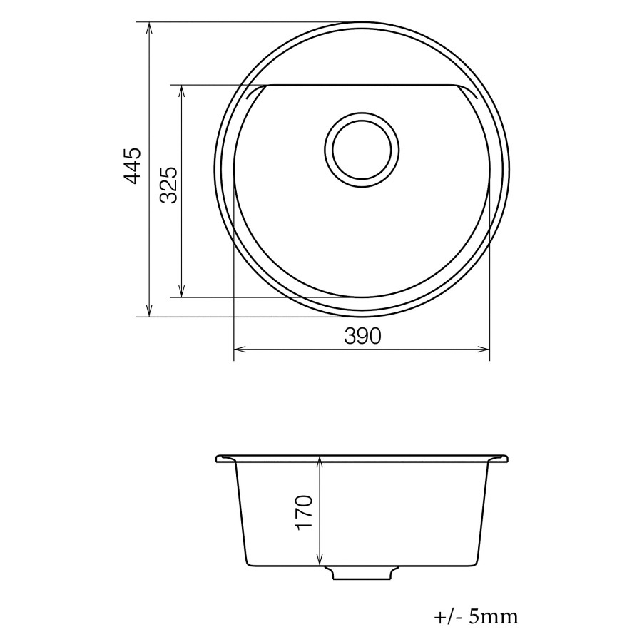 Кухонная гранитная мойка VANKOR Easy EMR 01.45 Terra + сифон