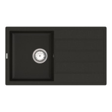 Кухонна гранітна мийка VANKOR Easy EMP 02.76 Black + сифон