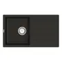 Кухонна гранітна мийка VANKOR Easy EMP 02.76 Black + сифон