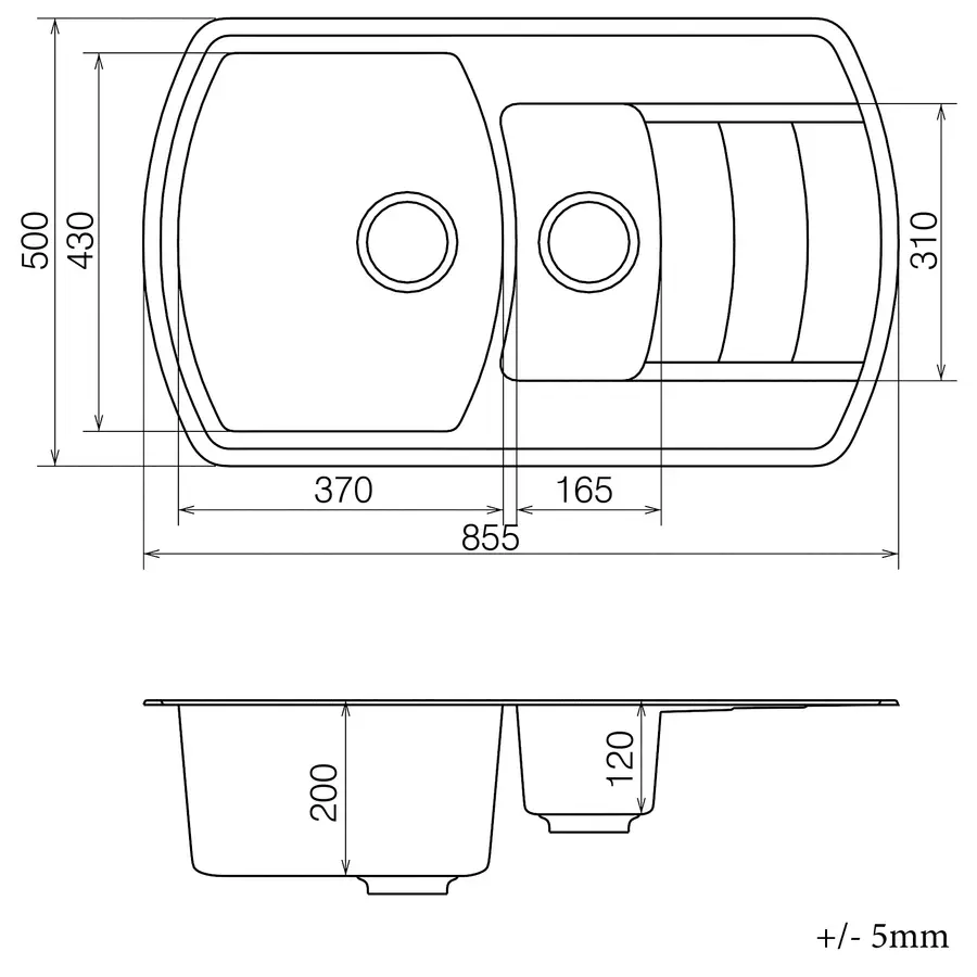 Кухонна гранітна мийка VANKOR Norton NMP 04.86 Gray + сифон