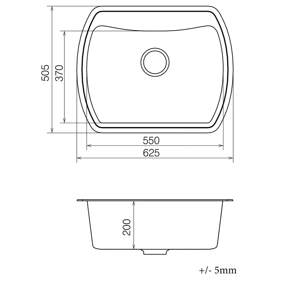Кухонная гранитная мойка VANKOR Norton NMP 01.63 Terra + сифон