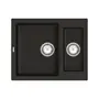 Кухонна гранітна мийка VANKOR Orman OMP 03.61 Black + сифон