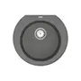 Кухонна гранітна мийка VANKOR Kres KMR 01.52 gray + сифон