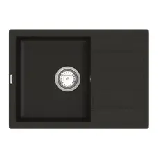 Кухонна гранітна мийка VANKOR Easy EMP 02.62 Black + сифон