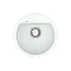 Кухонна гранітна мийка VANKOR Easy EMR 01.45 White stone + сифон