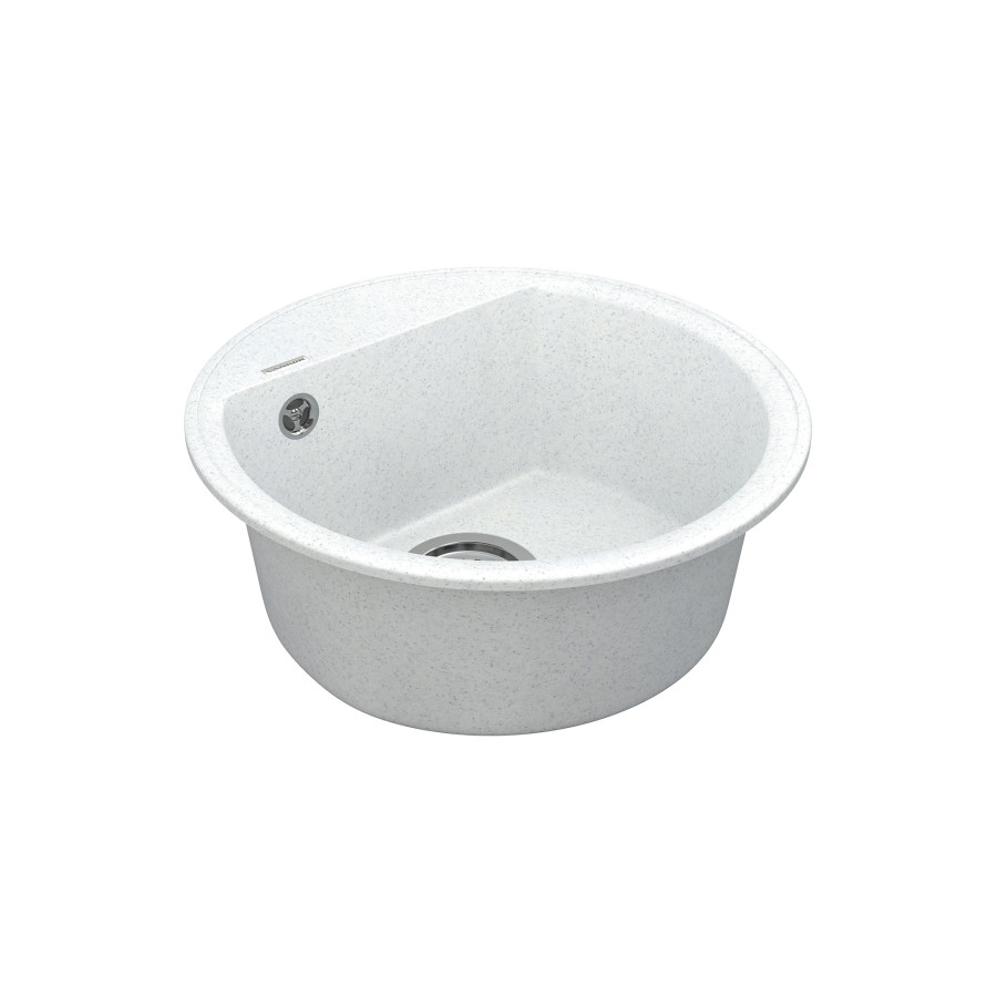 Кухонна гранітна мийка VANKOR Easy EMR 01.45 White stone + сифон