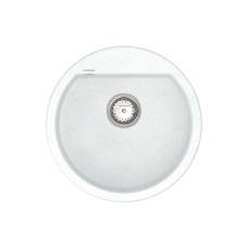 Кухонная гранитная мойка VANKOR Tera TMR 01.50 White stone + сифон