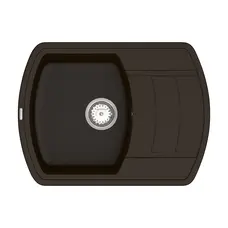 Кухонна гранітна мийка VANKOR Norton NMP 02.67 Chocolate + сифон