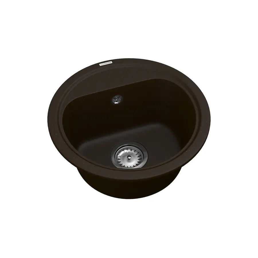 Кухонна гранітна мийка VANKOR Lira LMR 01.44 Chocolate + сифон