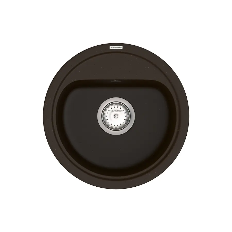 Кухонна гранітна мийка VANKOR Lira LMR 01.44 Chocolate + сифон